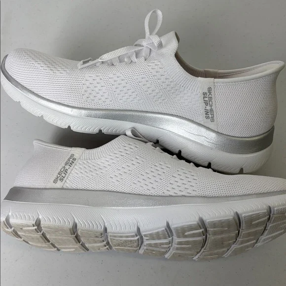 Skechers White Hands Free Slip-ins Sneakers - Picture 7 of 7
